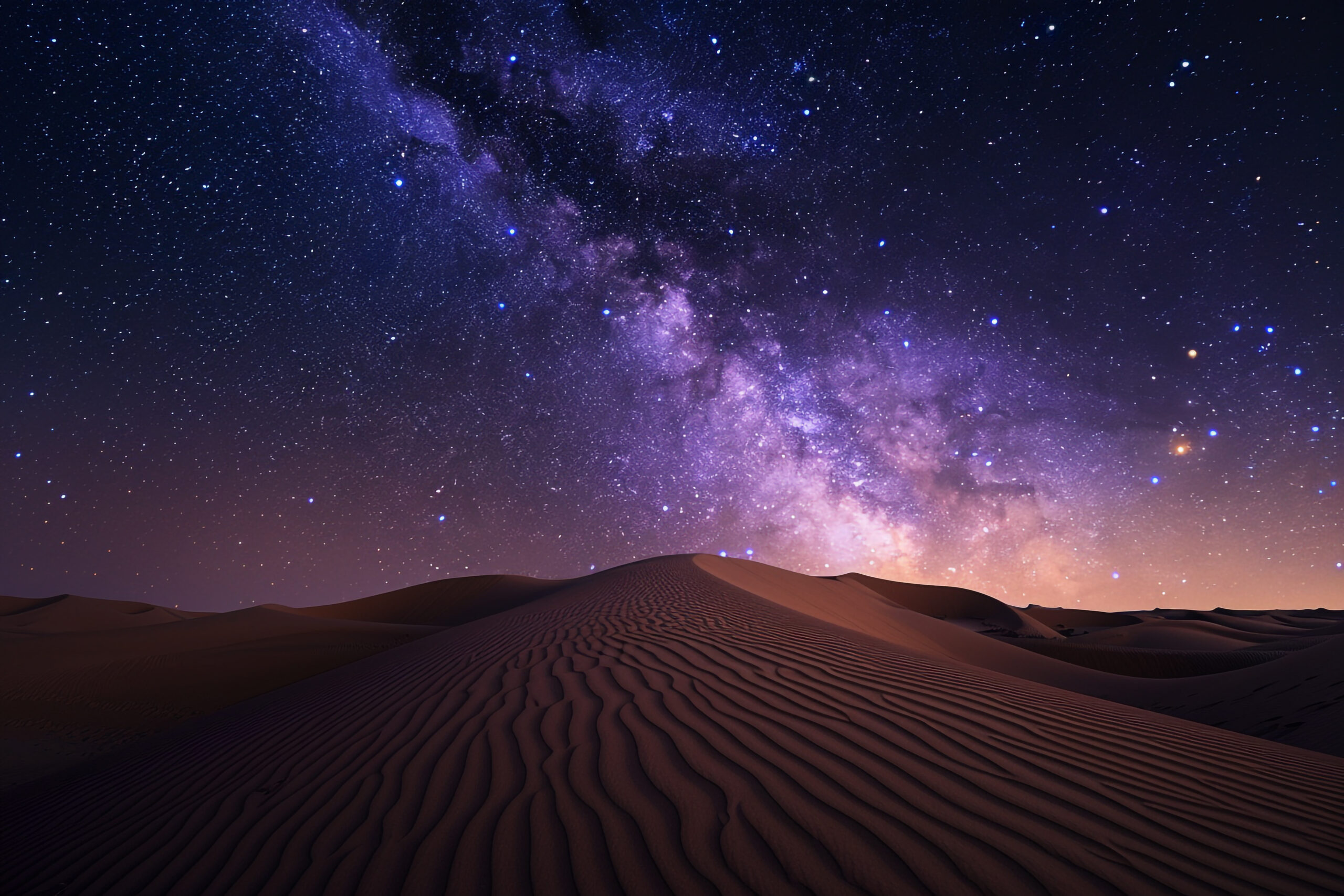 “Stjerneklar nattehimmel over ørkenen som symbol på drømme, syner, profeti og Guds åbenbaring”
